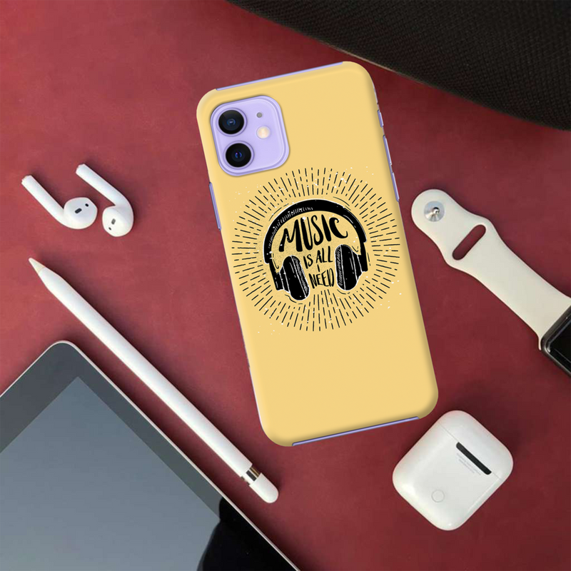 Music is all i need Printed Slim Cases and Cover for iPhone 12