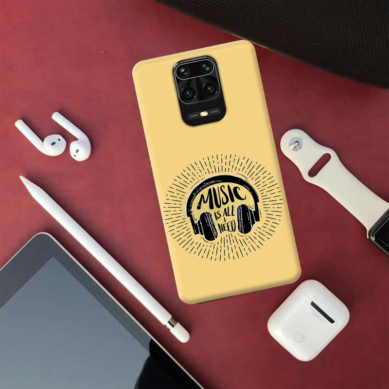 Music is all i need Printed Slim Cases and Cover for Redmi Note 9 Pro Max