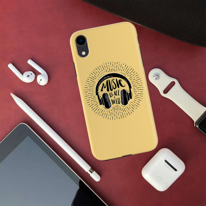 Music is all i need Printed Slim Cases and Cover for iPhone XR