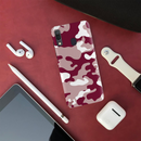 Maroon and White Camouflage Printed Slim Cases and Cover for Galaxy A30