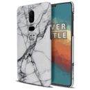 Light Grey Marble Pattern Mobile Case Cover For Oneplus 6