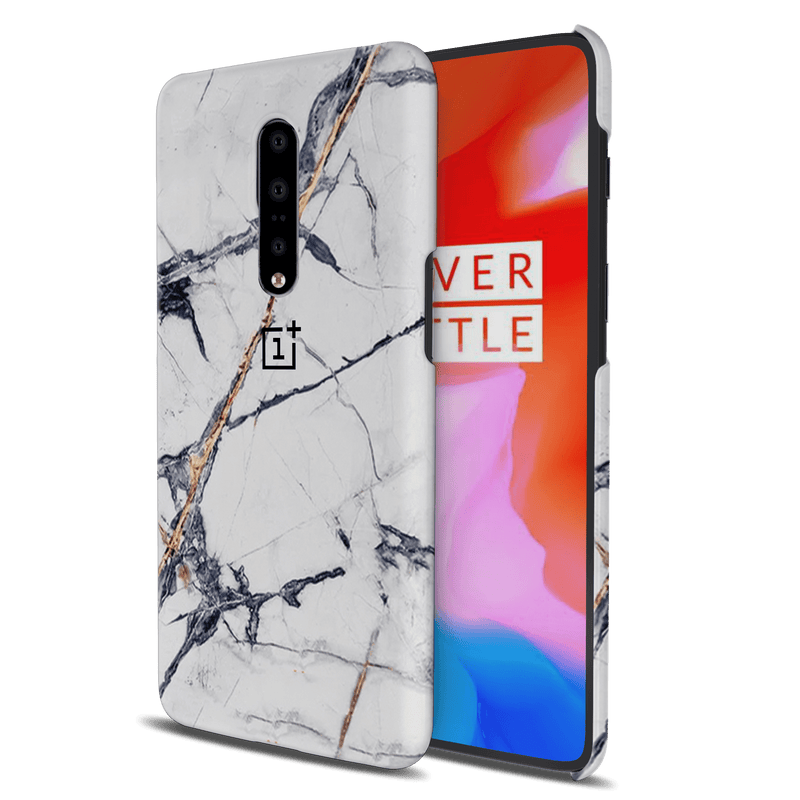 Light Grey Marble Pattern Mobile Case Cover For Oneplus 7 Pro