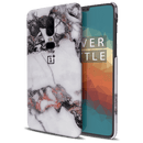 White & Black Marble Pattern Mobile Case Cover For Oneplus 6