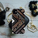 Carpet Pattern Black, White and Brown Pattern Mobile Case Cover For Iphone 11