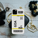 Flying to Goa Flight Ticket Pattern Mobile Case Cover For Iphone 11 Pro