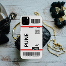 Flying to Pune Flight Ticket Pattern Mobile Case Cover For Iphone 11 Pro