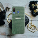 Green Boxes Pattern Mobile Case Cover For Galaxy M30