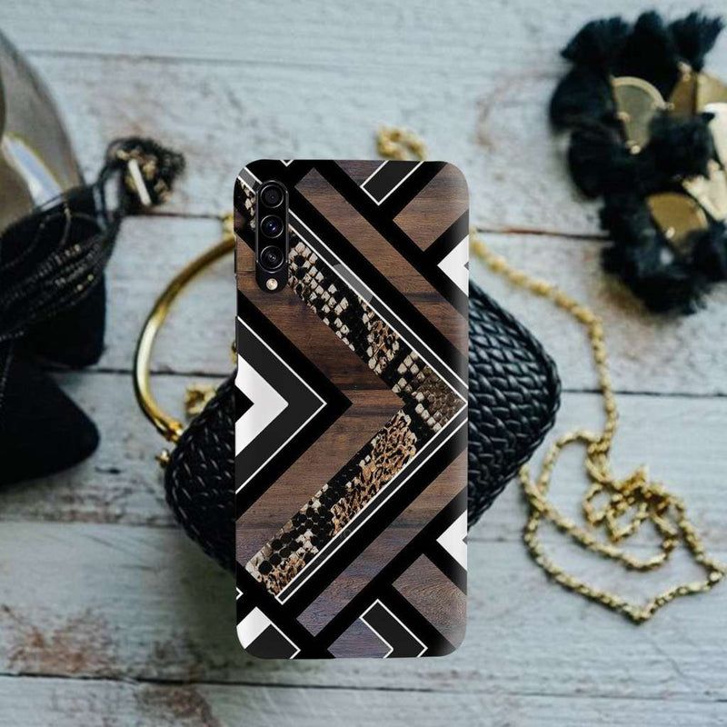 Carpet Pattern Black, White and Brown Pattern Mobile Case Cover For Galaxy A70
