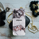 White & Black Marble Pattern Mobile Case Cover For Galaxy A30