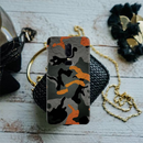 Camo Black And Pink Pattern Mobile Case Cover For Oneplus 6
