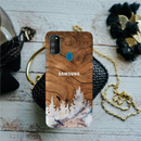 Wood Surface and Snowflakes Pattern Mobile Case Cover For Galaxy M30s