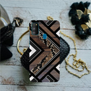 Carpet Pattern Black, White and Brown Pattern Mobile Case Cover For Galaxy M30s
