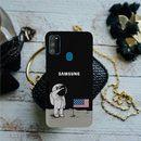 USA Astronaut Pattern Mobile Case Cover For Galaxy M30s