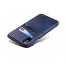 Navy Blue Leather Mobile Cover for Iphone XS