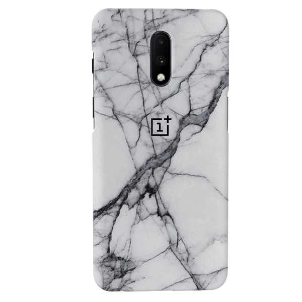 Light Grey Marble Pattern Mobile Case Cover For Oneplus 7