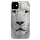 White Lion Portrait Pattern Mobile Case Cover For Iphone 11