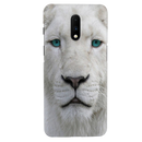 White Lion Portrait Pattern Mobile Case Cover For Oneplus 7
