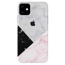 Pink Black & White Marble Pattern Mobile Case Cover For Iphone 11