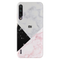 Pink Black & White Marble Pattern Mobile Case Cover For Redmi A3