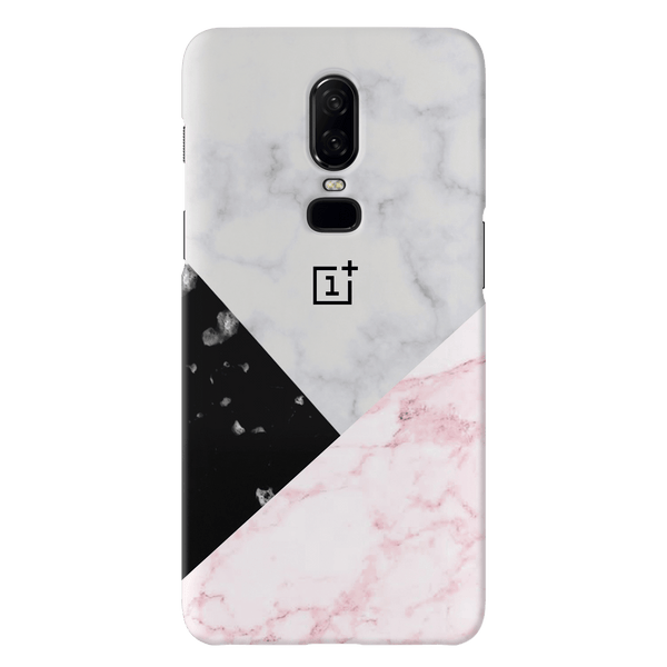 Pink Black & White Marble Pattern Mobile Case Cover For Oneplus 6