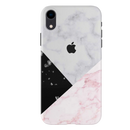 Pink Black & White Marble Pattern Mobile Case Cover For Iphone XR