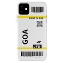 Flying to Goa Flight Ticket Pattern Mobile Case Cover For Iphone 11