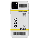 Flying to Goa Flight Ticket Pattern Mobile Case Cover For Iphone 11 Pro