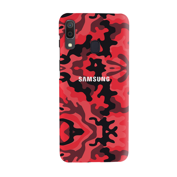 Military Red Camo Pattern Mobile Case Cover For Galaxy A30