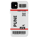 Flying to Pune Flight Ticket Pattern Mobile Case Cover For Iphone 11