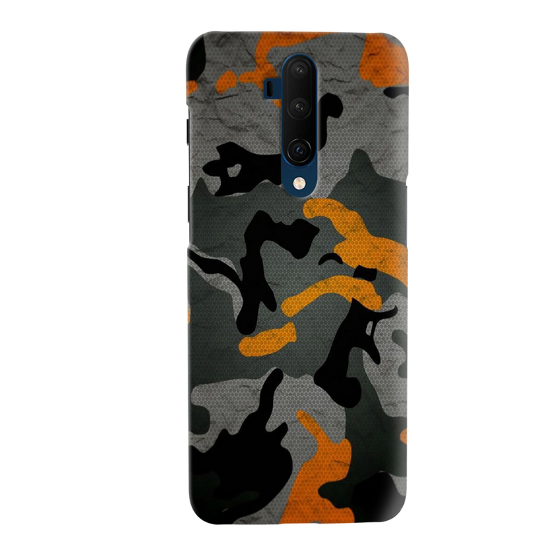 Camo Black And Pink Pattern Mobile Case Cover For Oneplus 7t Pro
