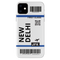 Flying to New Delhi Flight Ticket Mobile Case For Iphone 11