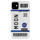 Flying to Moon Flight Ticket Pattern Mobile Case Cover For Iphone 11 