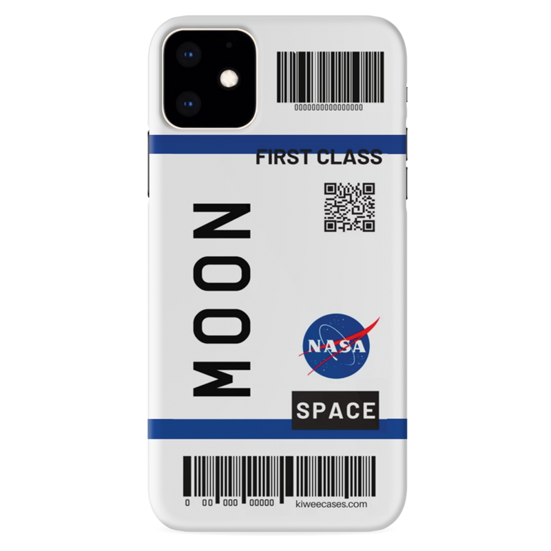 Flying to Moon Flight Ticket Pattern Mobile Case Cover For Iphone 11 