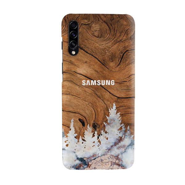Wood Surface and Snowflakes Pattern Mobile Case Cover For Galaxy A50