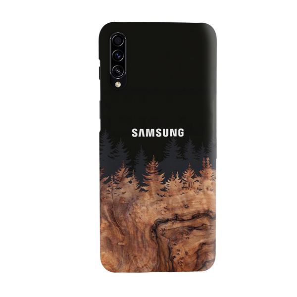 Wood Pattern With Snowflakes Pattern Mobile Case Cover For Galaxy A50