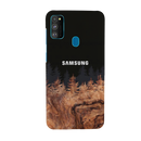 Wood Pattern With Snowflakes Pattern Mobile Case Cover For Galaxy M30s