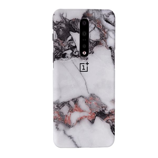 White & Black Marble Pattern Mobile Case Cover For Oneplus 7 Pro