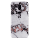 White & Black Marble Pattern Mobile Case Cover For Oneplus 6