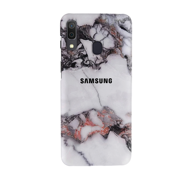 White & Black Marble Pattern Mobile Case Cover For Galaxy A20