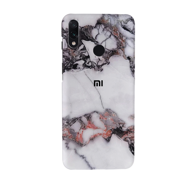 White & Black Marble Pattern Mobile Case Cover For Redmi Note 7 Pro