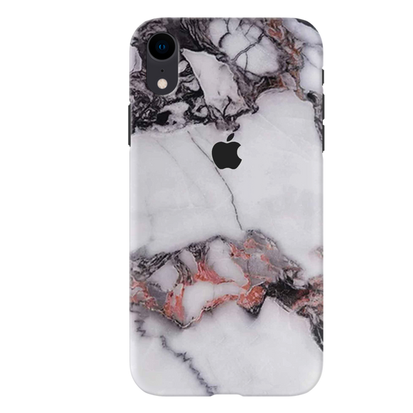 White & Black Marble Pattern Mobile Case Cover For Iphone XR