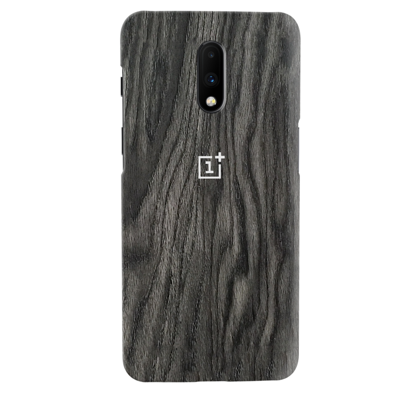 Black Wood Surface Pattern Mobile Case Cover For Oneplus 7