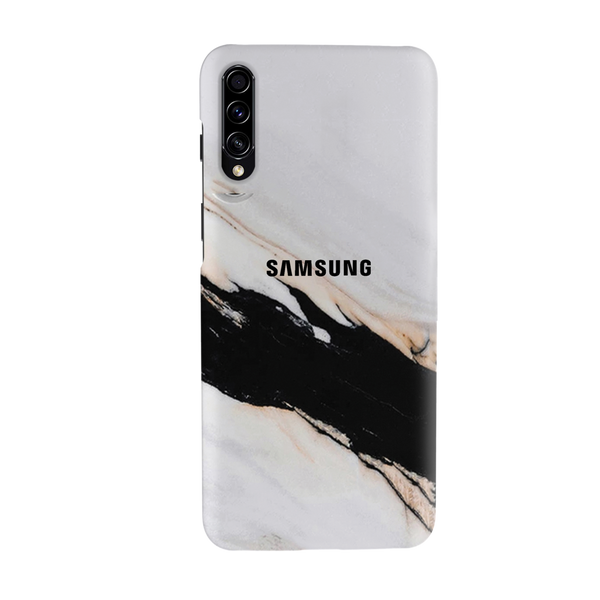 Black Patch White Marble Pattern Mobile Case Cover For Galaxy A50S