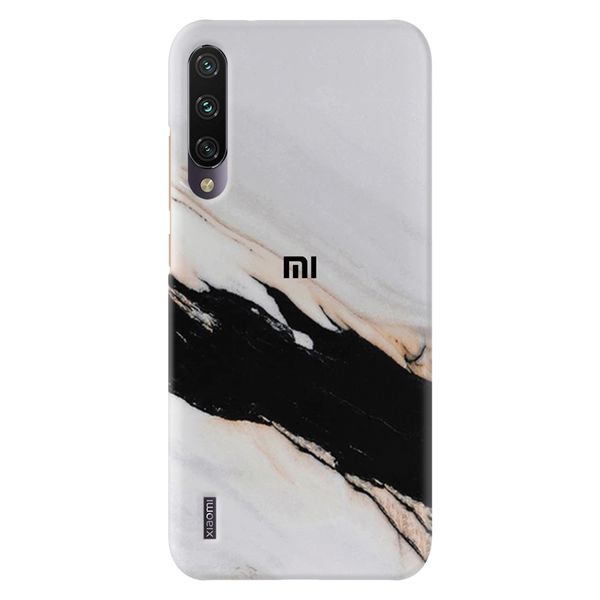 Black Patch White Marble Pattern Mobile Case Cover For Redmi A3