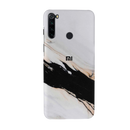 Black Patch White Marble Pattern Mobile Case Cover For Redmi Note 8
