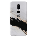 Black Patch White Marble Pattern Mobile Case Cover For Oneplus 6