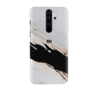 Black Patch White Marble Pattern Mobile Case Cover For Redmi Note 8 Pro