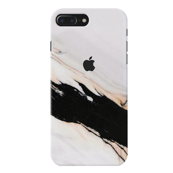 Black Patch White Marble Pattern Mobile Case Cover For Iphone 7 Plus