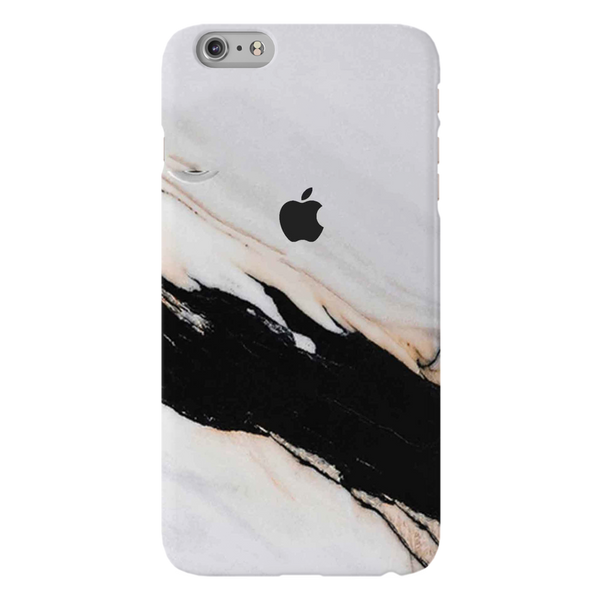 Black Patch White Marble Pattern Mobile Case Cover For Iphone 6 Plus
