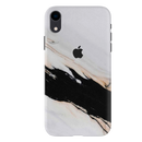 Black Patch White Marble Pattern Mobile Case Cover For Iphone XR